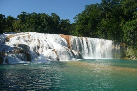 Palenque Archaeological Site with Agua Azul and Misol-Ha Archaeological Site+Waterfalls +Dropoff San Cristobal