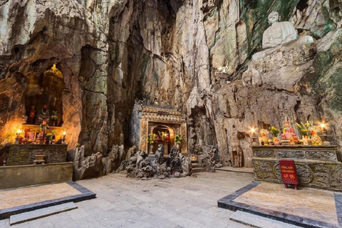 MONTAGNES DE MARBRE - MONTAGNE DES SINGES - GROTTE D&#039;AM PHU AU COUCHER DU SOLEILVisite partagée de l&#039;après-midi