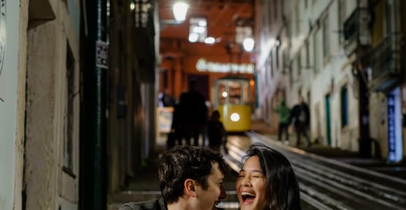 Lisbon lights: A Cinematic Photoshoot at night