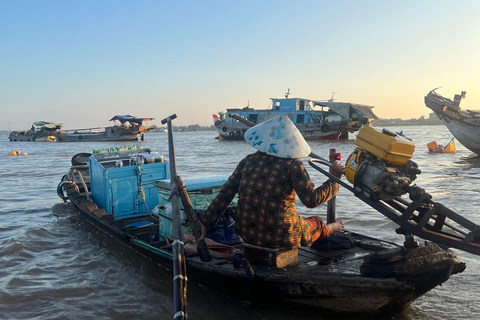 Flytande marknad, blomsterby Autentisk Mekong Delta-resa