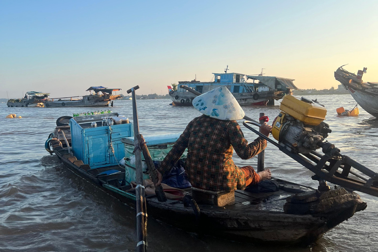 Flytande marknad, blomsterby Autentisk Mekong Delta-resa