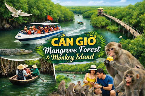 From Ho Chi Minh: Can Gio Mangrove Forest & Monkey Island Private Tour & Private Car Transfer & Private Tour Guide
