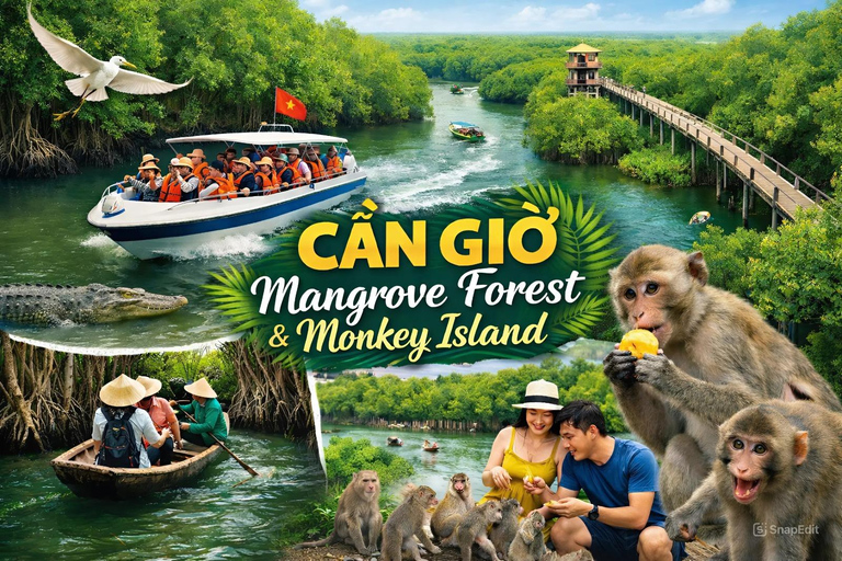 From Ho Chi Minh: Can Gio Mangrove Forest & Monkey Island Group Tour