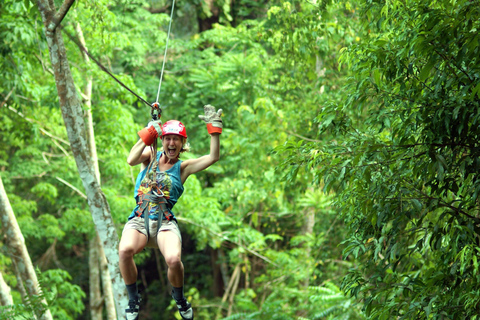 Krabi: Experiência de tirolesa, quadriciclo e escalada em cordaZipline de dia inteiro