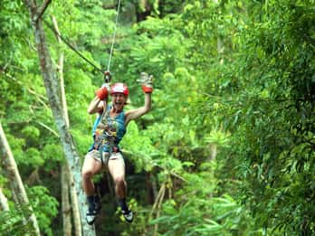 Krabi: Experiência de tirolesa, quadriciclo e escalada em corda