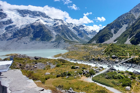 Mt Cook Tour: Ende in Christchurch, Queenstown oder DunedinKeine Rückkehr: Tagestour von Christchurch zum Mount Cook