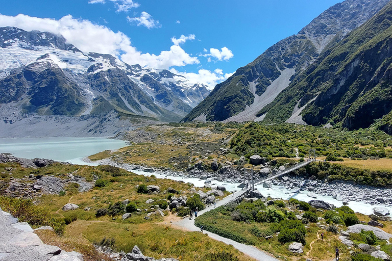 Mt Cook Tour: Ende in Christchurch, Queenstown oder DunedinKeine Rückkehr: Tagestour von Christchurch zum Mount Cook