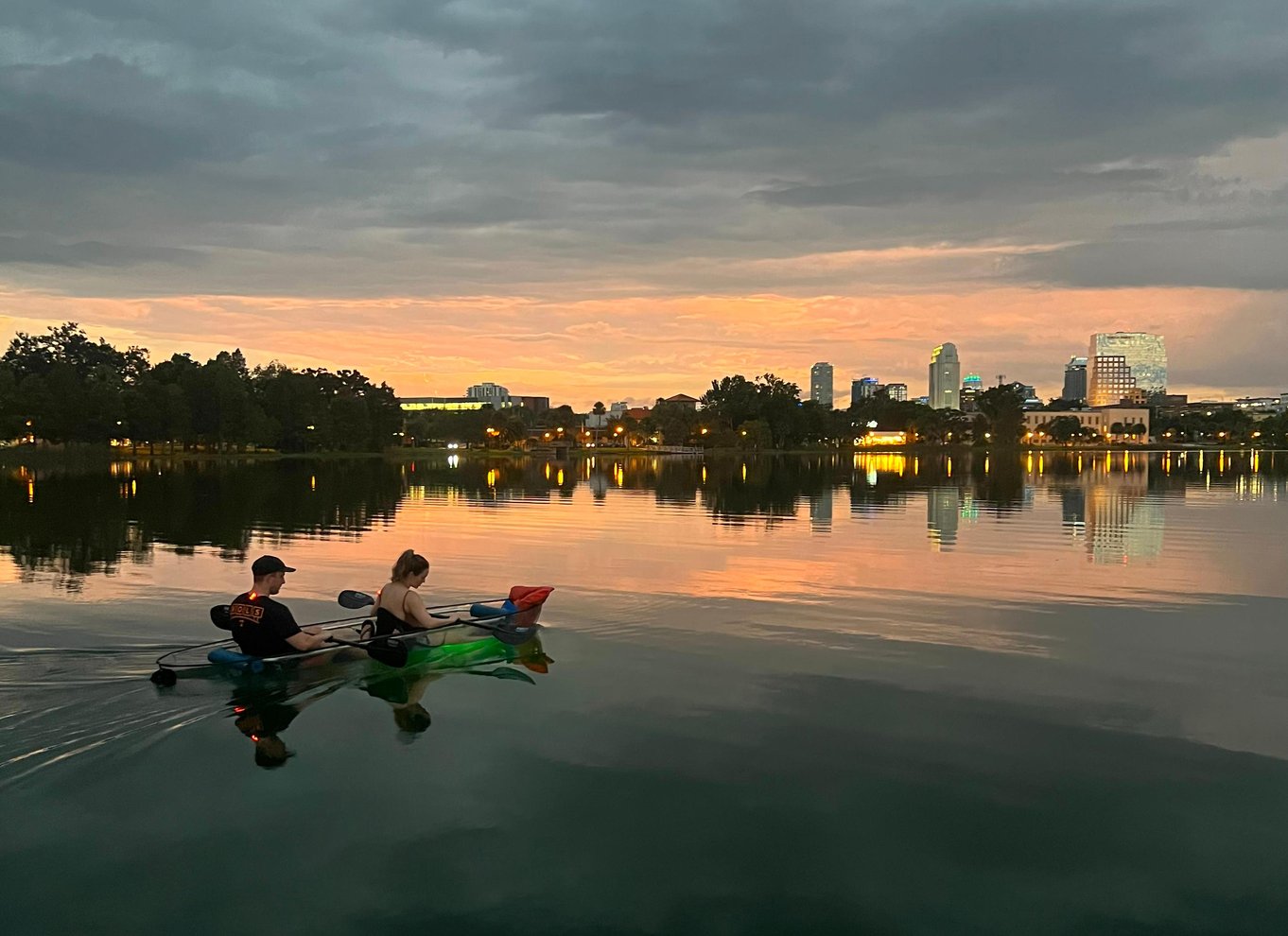 Orlando: Solnedgangstur i klar kajak eller paddleboard i paradis