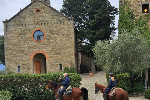Florence: Horse ride 3h and Wine Tasting&Lunch at a castle