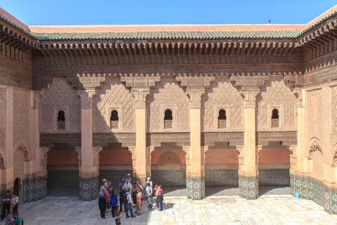 Marrakech: Bahia Palace, Madrassa Ben Youssef and Souks Tour Shared Group Walking Tour in English From the Meeting Point