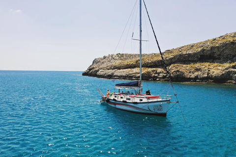 Zeilcruise van een halve dag rond Lindos