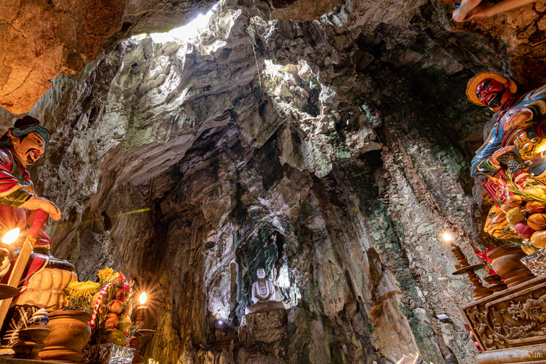 Hue: Transfer van/naar Hoi An met privé auto via Hai Van PassHue naar Hoi An via Hai Van Pass, Marble Mountain en meer