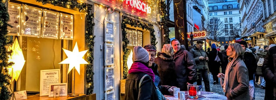 Vienne : visite gastronomique et breuvage du marché de Noël