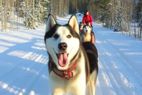 Canada Husky Ranch 2025 Snowy Trails 10km Husky Safari From