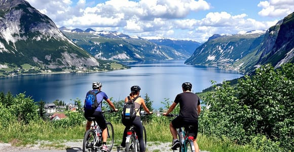 Private Tour Hardangerfjord Radfahren & Bootstour Vøringsfossen Wandern