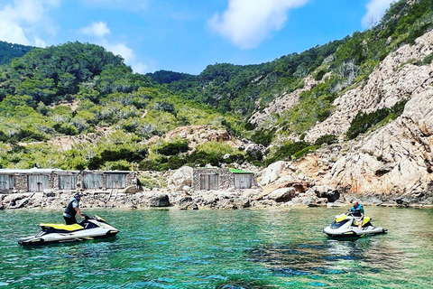 Ibiza: Jet Ski Tour to Portitxol from San Antonio No license