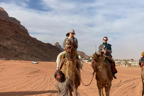 Wadi Rum:Half a Day Tour Jeep Safari Camel Rid Sandboarding Sunset Tour : Jeep _Caml Tour _Sandboarding