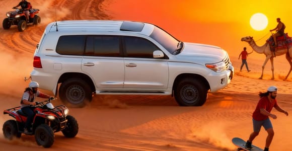 Doha: Desert Safari, Quad Bike, Camel Ride and Sandboarding