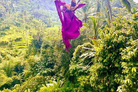 Ubud Waterfall, Temple, Rice Terrace & Art with Transfers