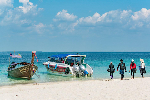 Krabi: Passeio de lancha pelas 4 ilhas e pelo banco de areia de Thale Waek