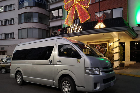 La Paz:Privé transfer van La Paz hotels naar El Alto Aiport