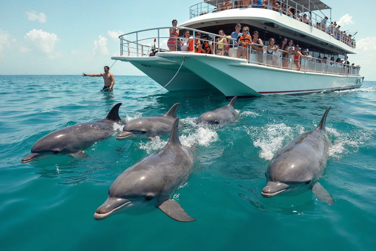 Hurghada: Dolphin & Coral Reef Snorkeling Tour with Lunch Boat, Snorkeling, Lunch with Private Transfer