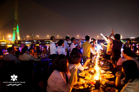 Bangkok: White Orchid River Cruise with Buffet Beer & Show