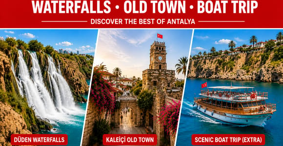Antalya Old City Tour w/Waterfall, Boat Trip, Cable Car