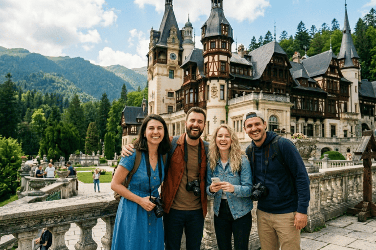 Bucharest: Dracula's Castle, Peles Castle, & Brasov Tour Coach Tour + AudioGuide in 25 languages + Host