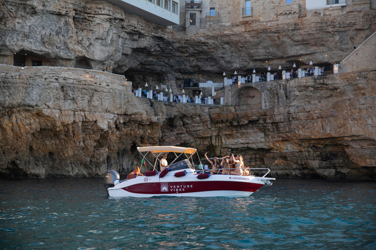 Polignano Sea Caves: Boat Tour with Snorkeling & Aperitif Sea Caves Boat Tour from San Vito
