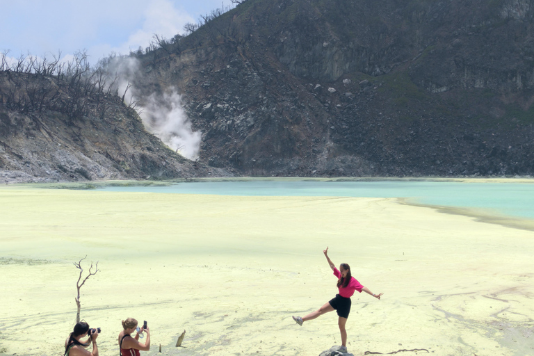 Bandung: White Crater, Scenic Tea Plantations & Hot Spring Open Tour: White Crater & Surroundings areas. with Tickets