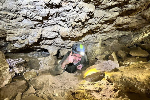 Madrid: Aventura de espeleologia e rapel com transporte