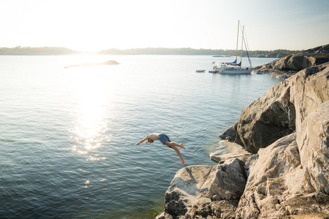 Stockholm Archipelago Hike with Boat Ride, Beach & Fika