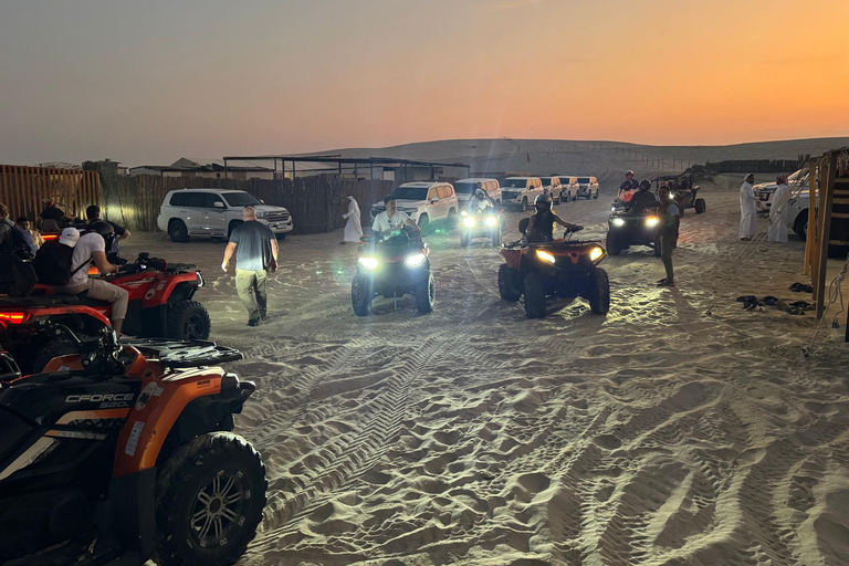 Doha Safari :ATV Quadbike, Sandboarding, Camel & Inland Sea. Shared Tour With Dune Bashing Sandboarding Inland sea