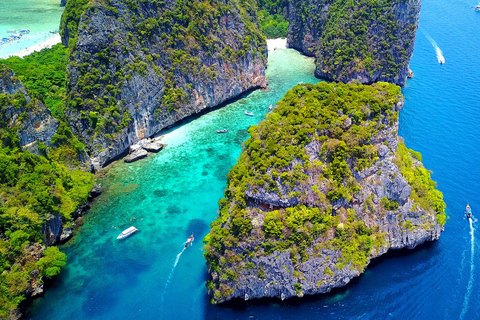 Phuket: Phi Phi and Khai Islands Boat Trip with Lunch Phuket: Phi Phi and Khai Islands Day Trip with Transfers