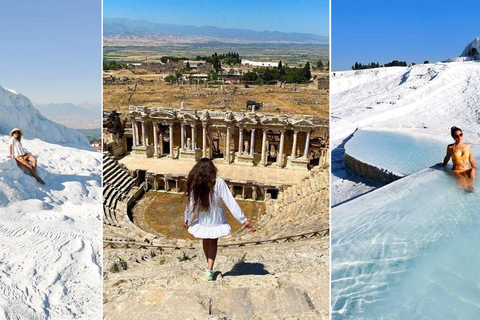 Antalya/Side/Alanya : Guided Pamukkale & Hierapolis Day Trip From Side / Alanya Tour Excluding Entry Fee of Pamukkale