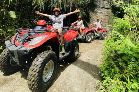 Ubud: Guided Quad Bike ATV Adventure with Waterfall & Tunnel Guided Single ATV - Long Track ( 7KM / 1,5 Hours )