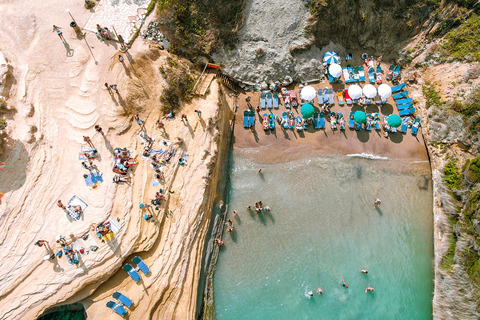 Corfu: Viagem de ônibus e natação no Canal d&#039;Amour, Kassiopi e Barbati