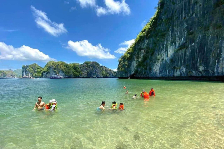 Hanoi/Cat Ba: Lan Ha Bay Day Cruise with Dark & Bright Caves Day Trip Cruise Pick up & Drop Off From Cat Ba Town