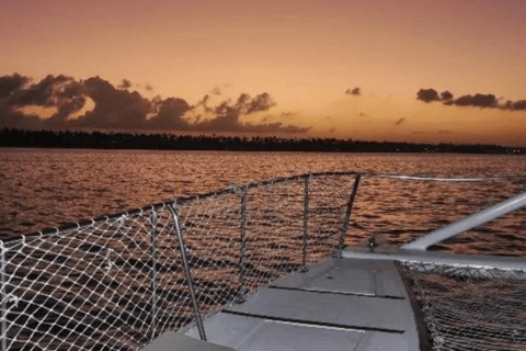 Punta Cana: hotel pick-up by catamaran at sunset