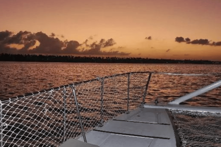 Punta Cana: hotel pick-up by catamaran at sunset