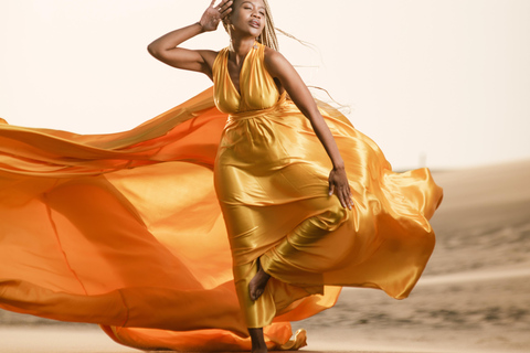 Swakopmund: Flying Dress Photoshoot Adventure in Swakopmund