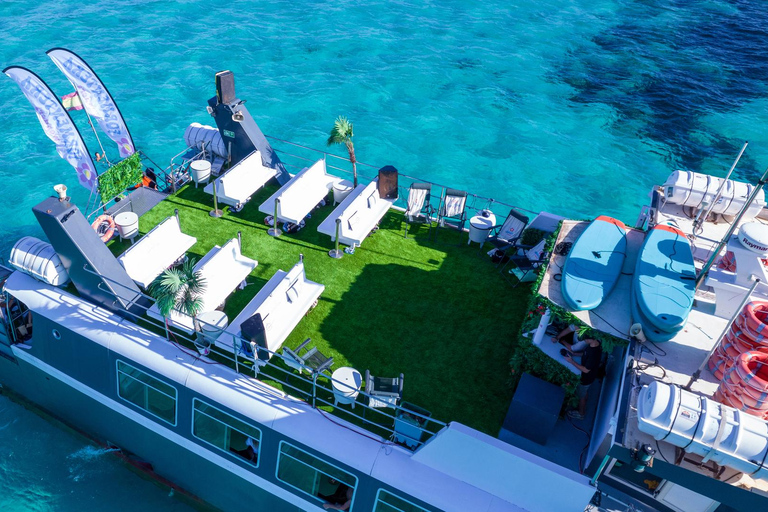 Ibiza: Formentera Full-Day Boat Trip with Sunset Party