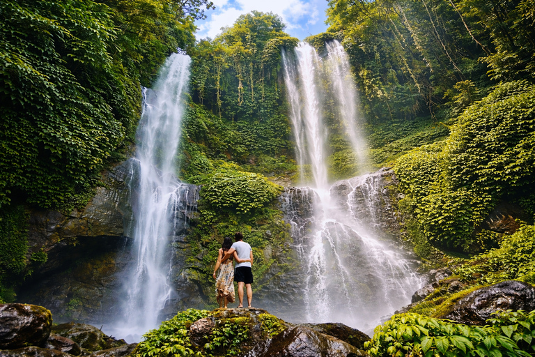 Bali: Sekumpul Waterfall With Waterslide & Rice Terrace Trek Group Tour with Hotel Transfer in Central Bali Area