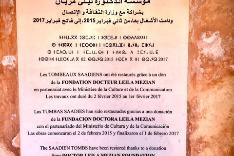 Marrakech Saadian Tombs Entry Ticket with Digital Guide App
