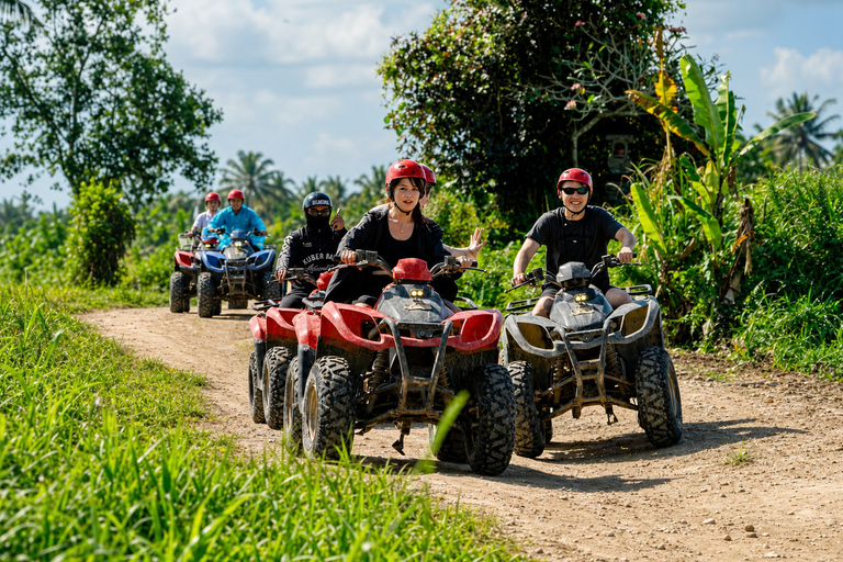 Ubud: Ayung River Rafting & Kuber Quad with Cave & Waterfall Single/Tandem ATV Quad & River Rafting | Transfer Gianyar