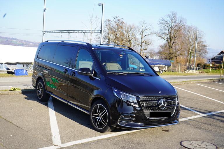 Lucerne: Private Transfer to Geneva with Montreux Stop