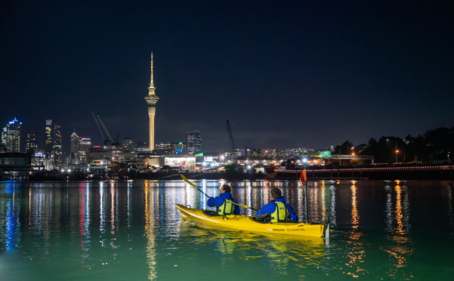 Auckland: City Lights Night Kayak Tour