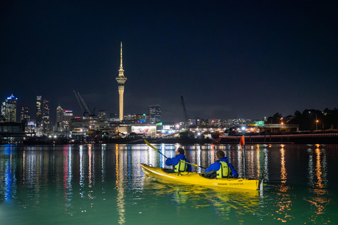 Auckland : Visite nocturne en kayak des lumières de la ville