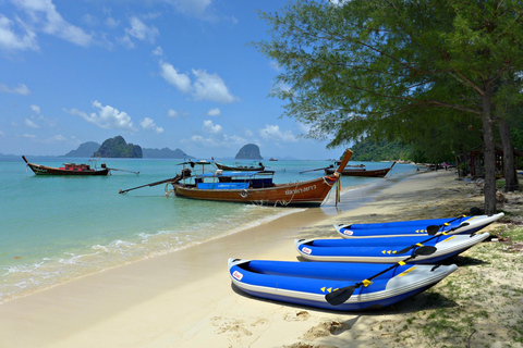 Koh Lanta: 4 eilanden en Emerald Cave tour per longtail boot